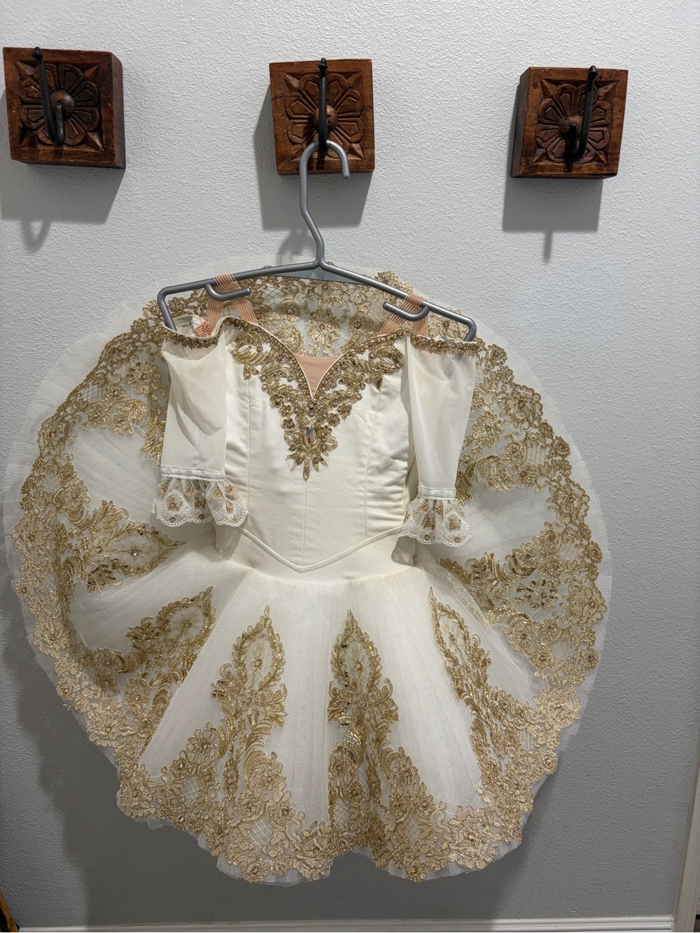 Ivory and Gold Embroidered professional tutu